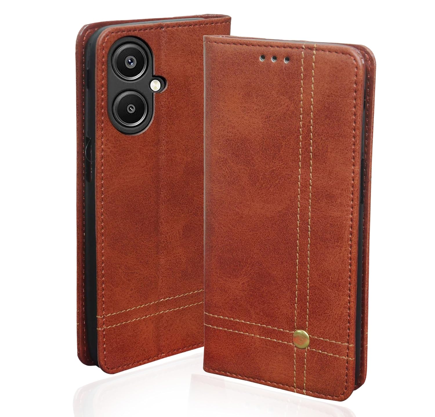 SESS XUSIVE Leather Flip Cover for Samsung Galaxy M05 / Samsung Galaxy M05