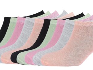 SJeware 12 Pairs Solid Cotton Ankle Length Socks