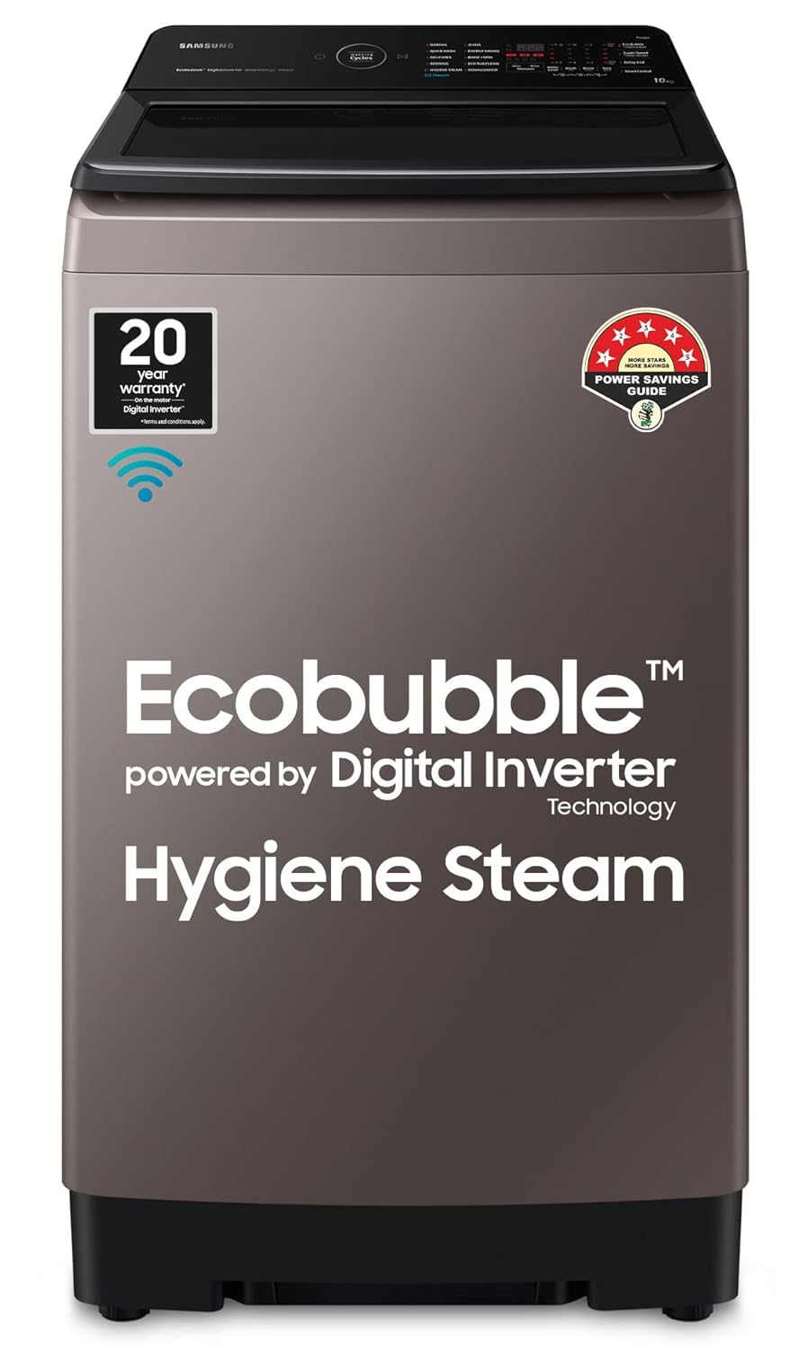Samsung 10 Kg '5 star Ecobubble™ Wi-Fi Inverter Fully Automatic Samsung 9 Kg 5 Star Eco Bubble Wi-Fi Top Load Washing Machine