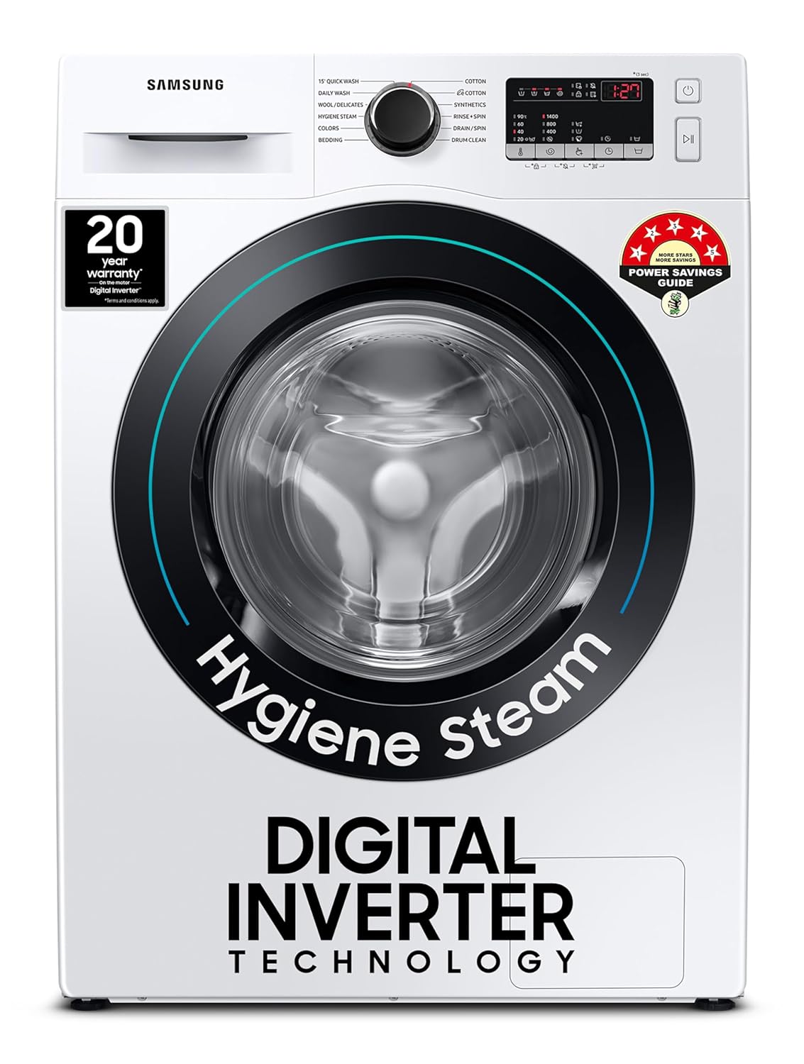 Samsung 8 kg, 5 Star, Digital Inverter, Motor, Fully-Automatic Front Bosch 8 Kg 5 Star Fully-Automatic Front Load Washing Machine