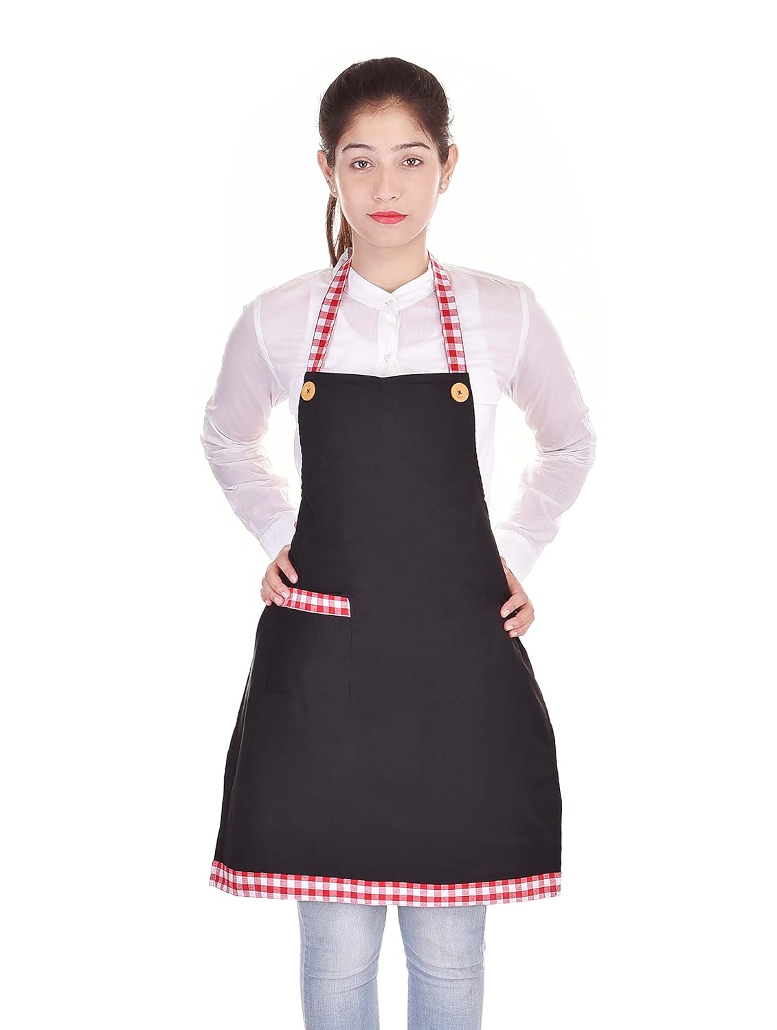 Switchon Waterproof Black Polyester Cooking Multi-Purpose Apron – Free Size R32