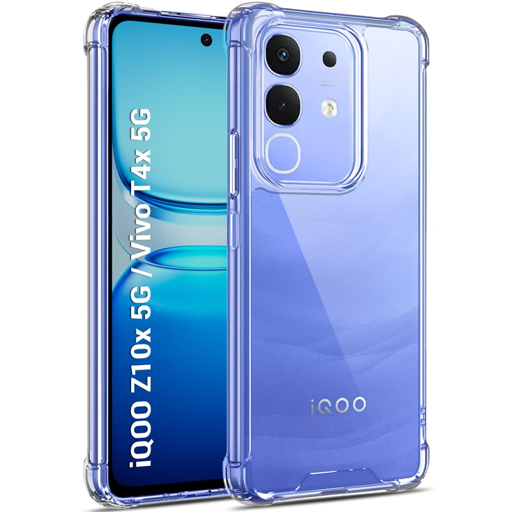 TheGiftKart Crystal Clear Back Cover Case for iQOO Z10x 5G iQOO Z10x 5G
