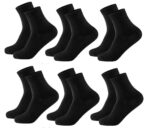 SJeware 12 Pairs Solid Cotton Ankle Length Socks