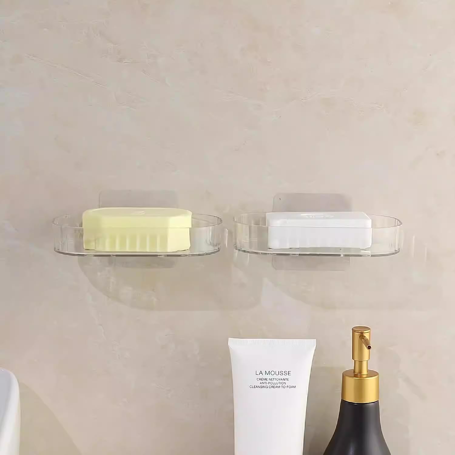 Woffely® 1 Pc's Soap Holder for Bathroom/soap case/self-Adhesive soap Holder/soap Self Clean