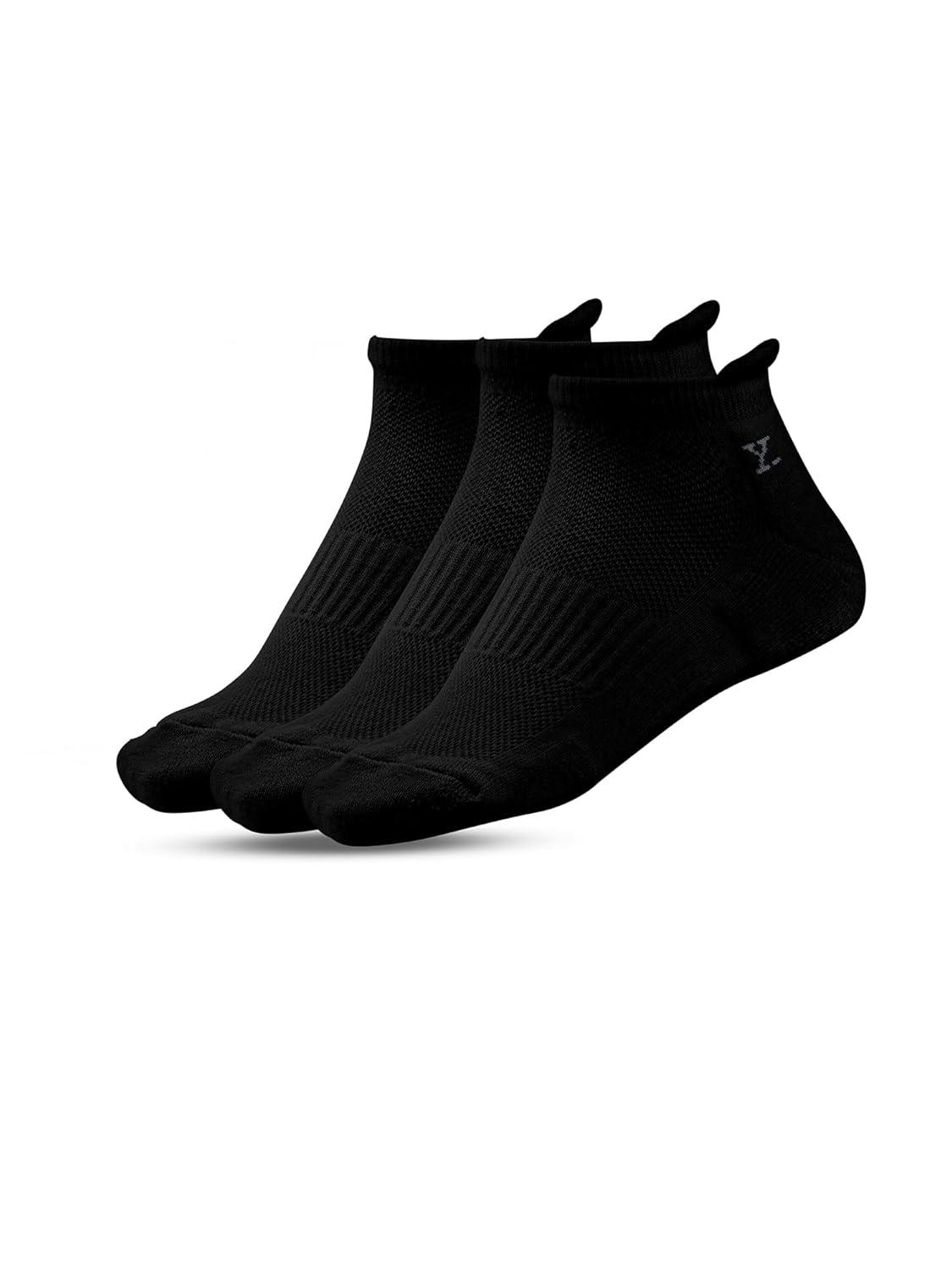 XYXX Mens Intellieaze Everyday Ankle-Length Socks SJeware 12 Pairs Solid Cotton Ankle Length Socks