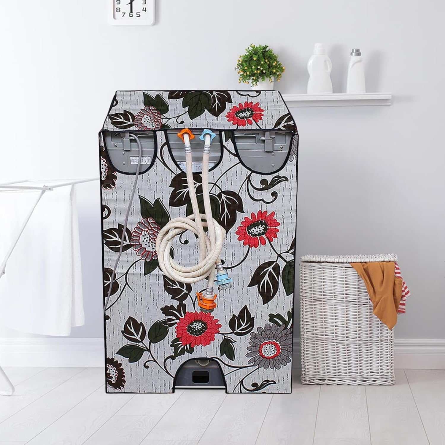 Zostera Washing Machine Cover Compatible with Whirlpool 7.5 Kg 5 Whirlpool 8 Kg 5 Star Stainwash Royal Plus Fully Automatic Top Load Washing Machine