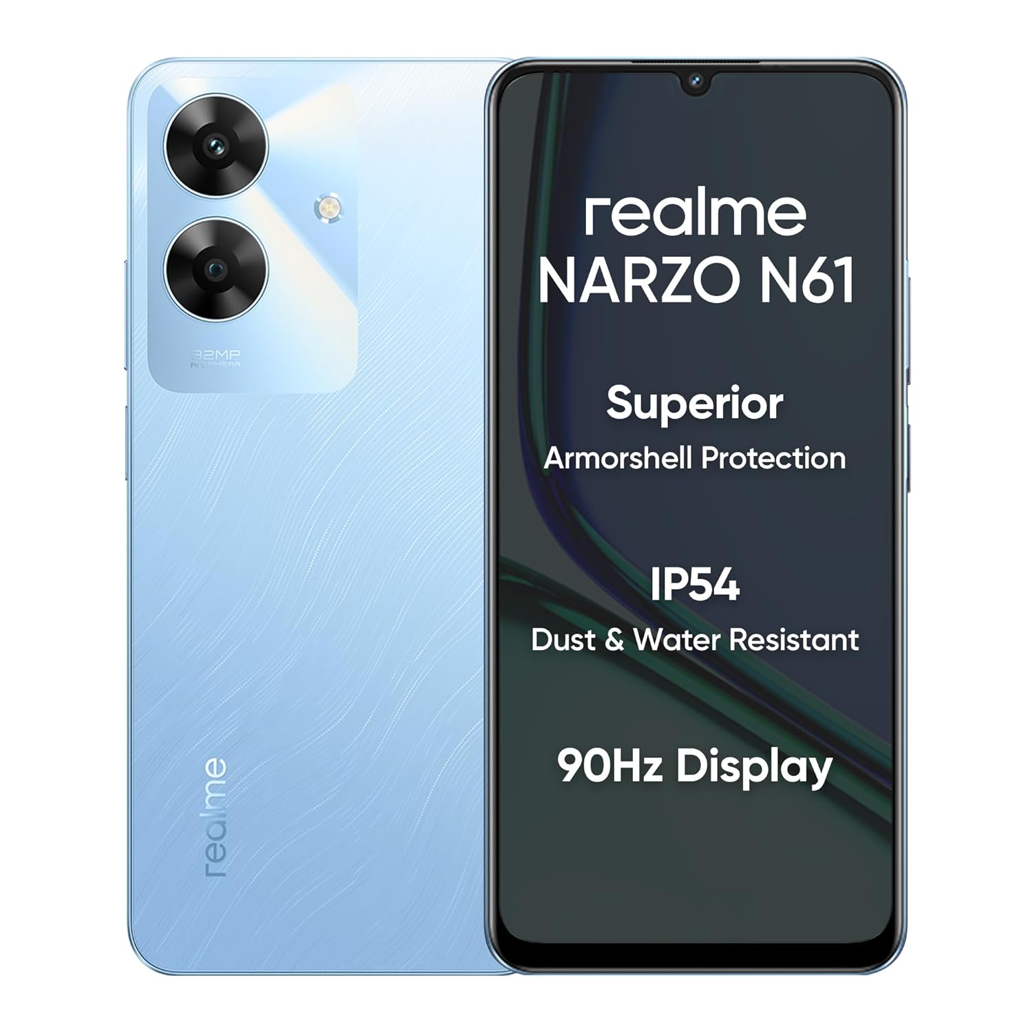 realme NARZO N61 (Voyage Blue,4GB RAM+64GB Storage) 90Hz Eye Comfort Redmi 13C 5G