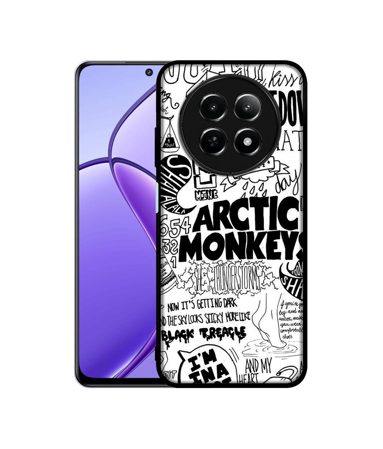 Arctic Monkeys Pattern Design Premium 2D Printed Metal Back Case realme NARZO N65 5G