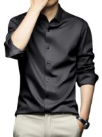 CVC Men’s Poly Satin Silk Full Sleeve Shirt
