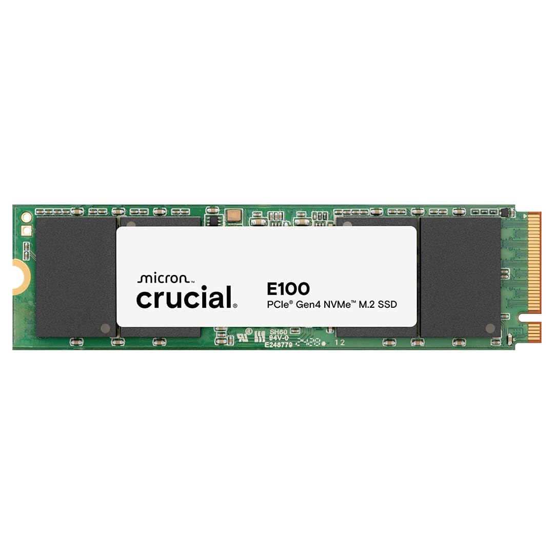 Crucial E100 1TB M.2 NVMe PCIe Gen4 Internal SSD, Up 1TB SSD)