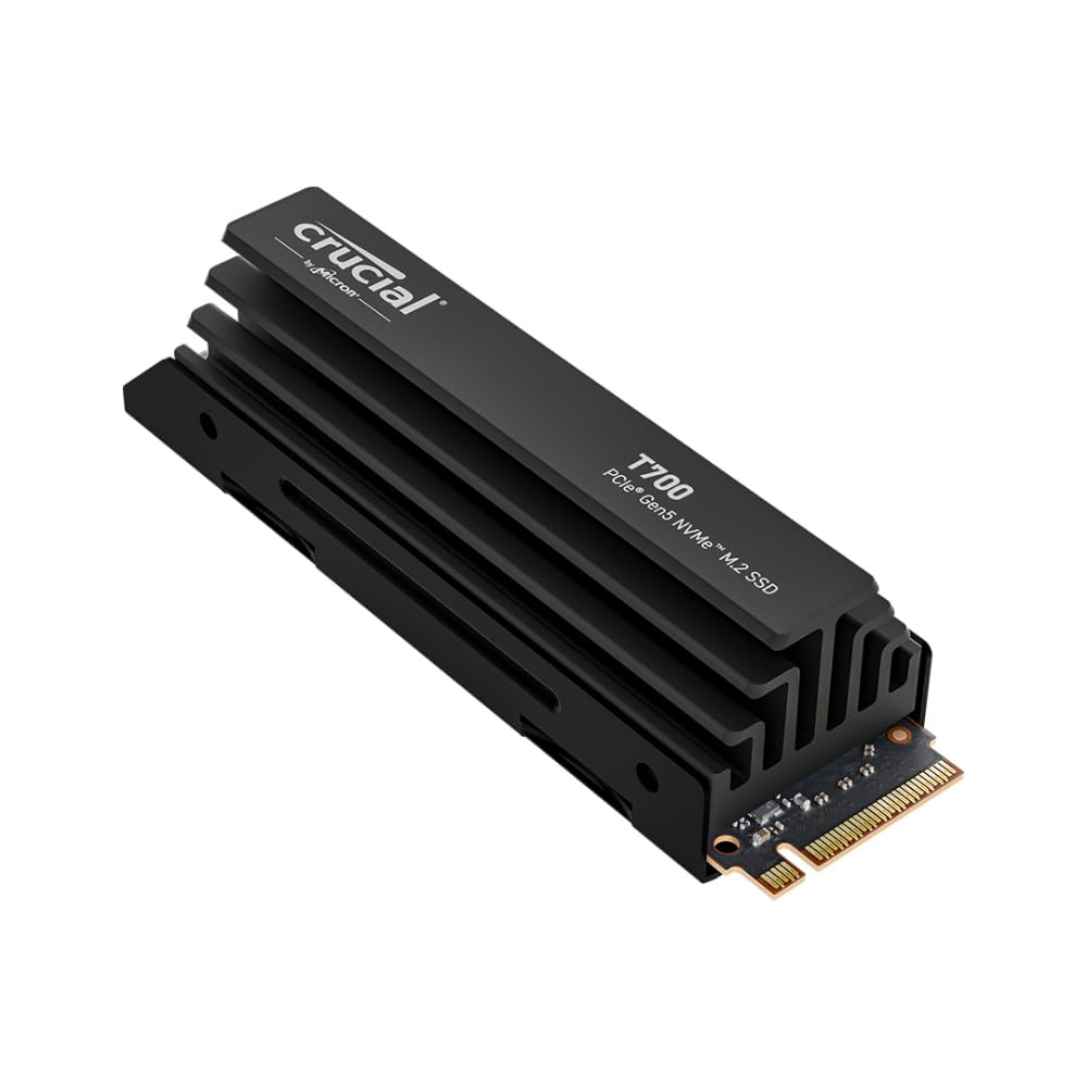 Crucial T700 1TB Gen5 NVMe M.2 SSD with heatsink - 1TB SSD)