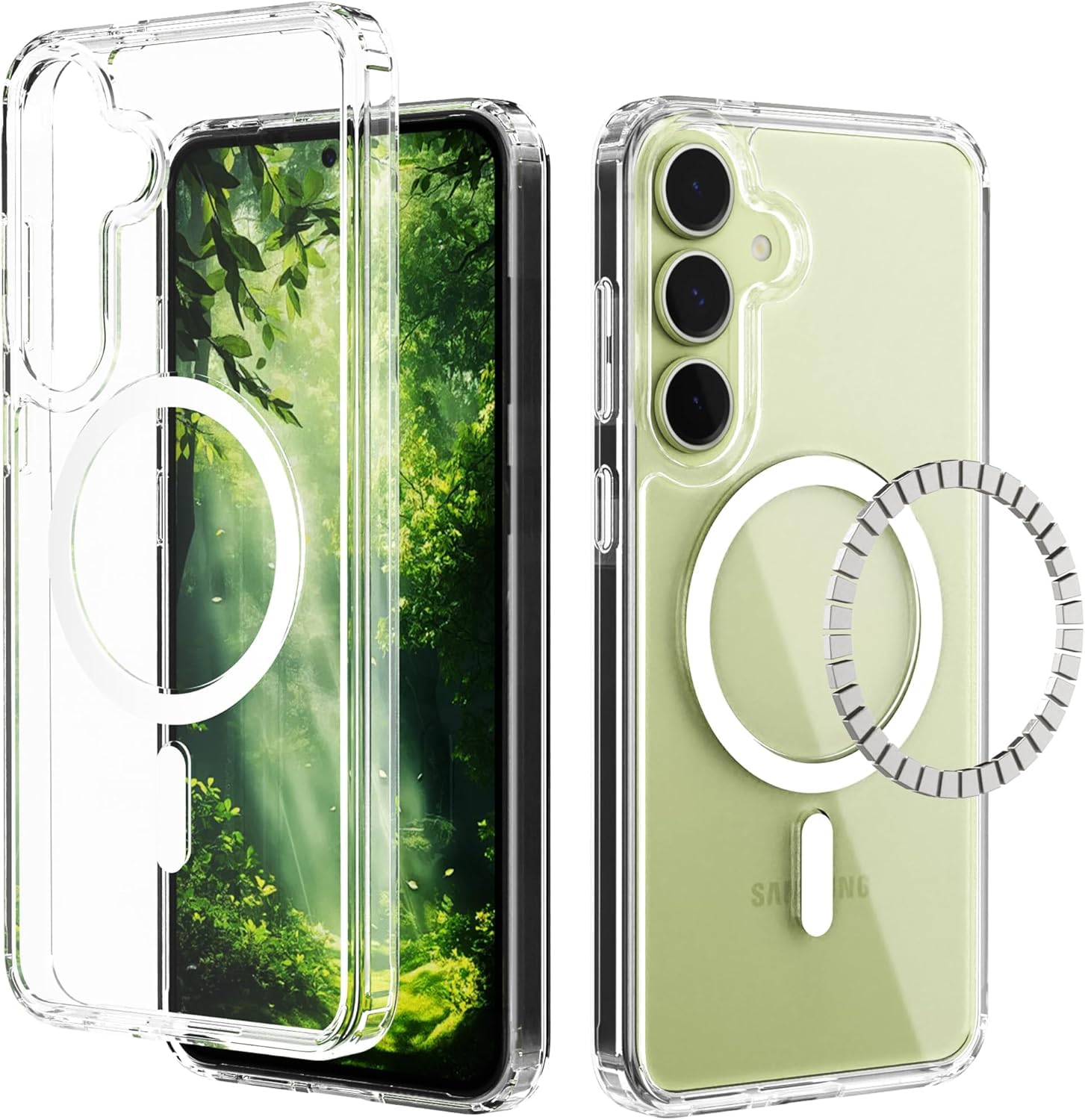DIZORO Magnetic for Samsung Galaxy S24 5G Case Clear [Compatible Samsung Galaxy S24 5G