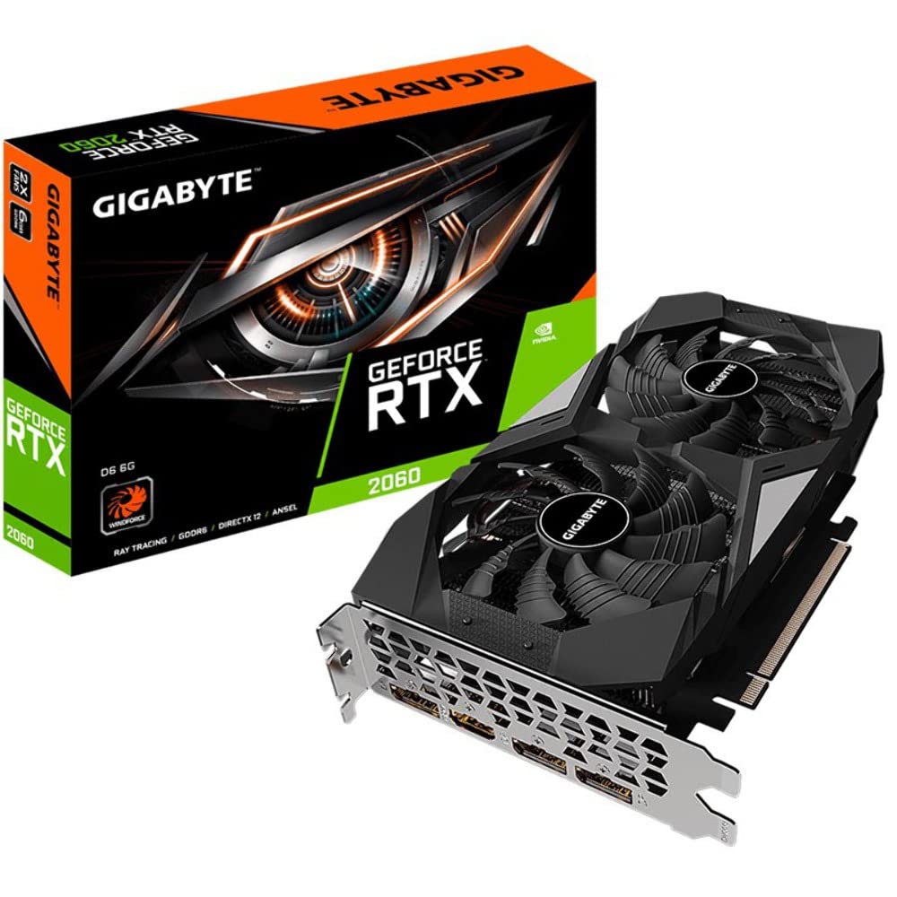 GIGABYTE nVidia GeForce RTX 2060 D6 6GB v2.0 Video Card, RTX 2050