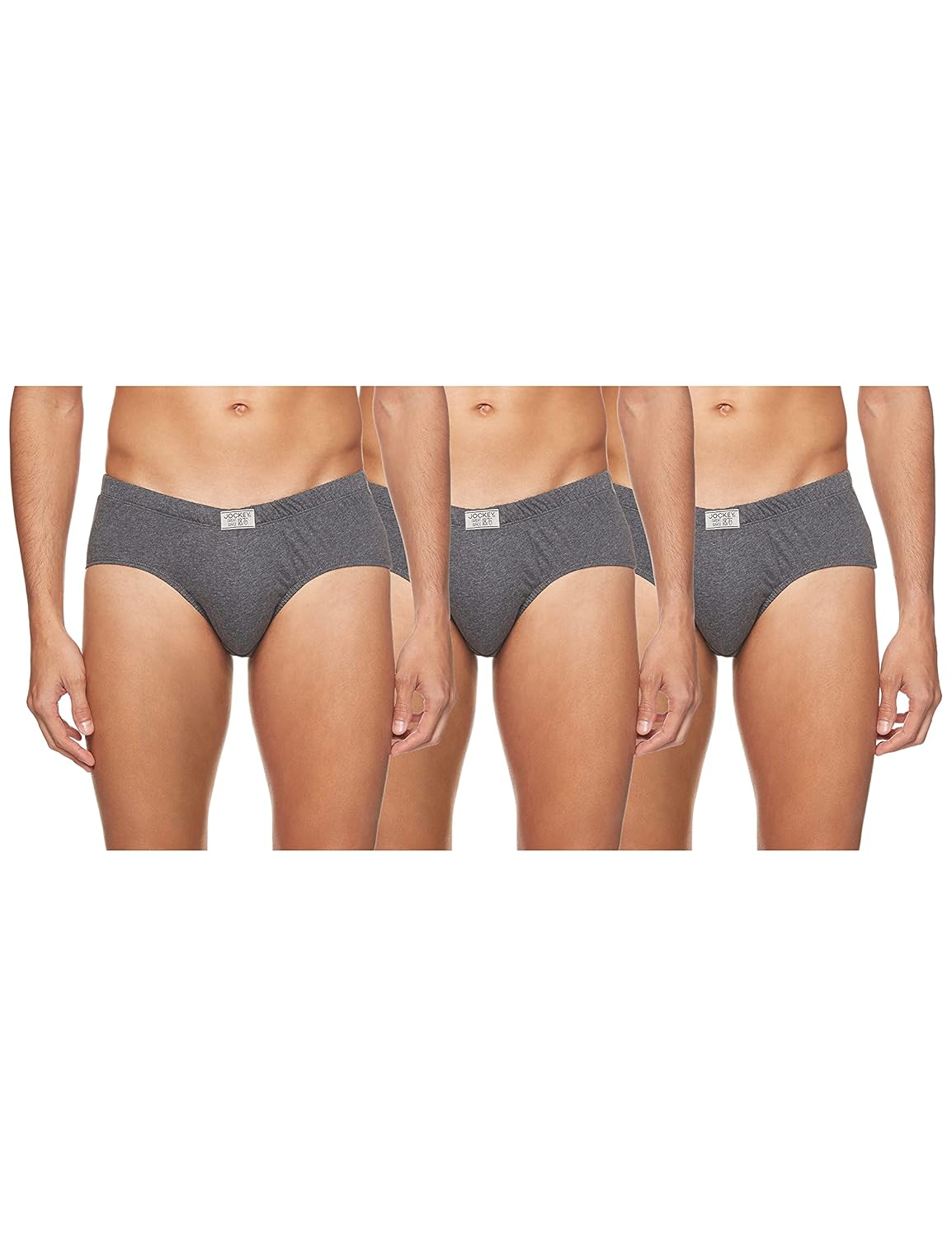 Jockey Men's Cotton 8035_Pack of 3 PocoT Brief Solid Jockey Men’s Super Combed Cotton Briefs