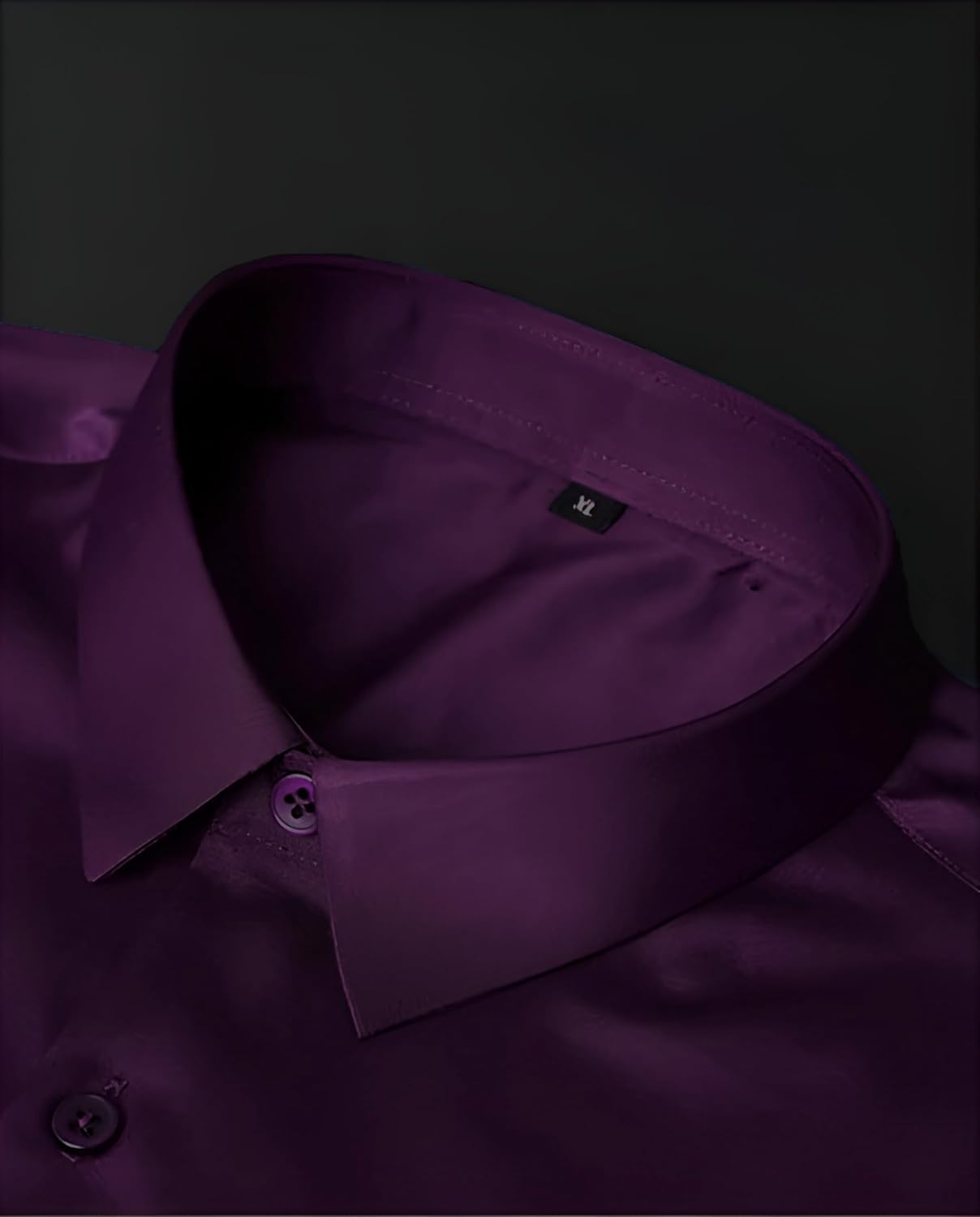Men's Satin Solid Full Sleeves Regular Fit Shirt CVC Men’s Poly Satin Silk Full Sleeve Shirt
