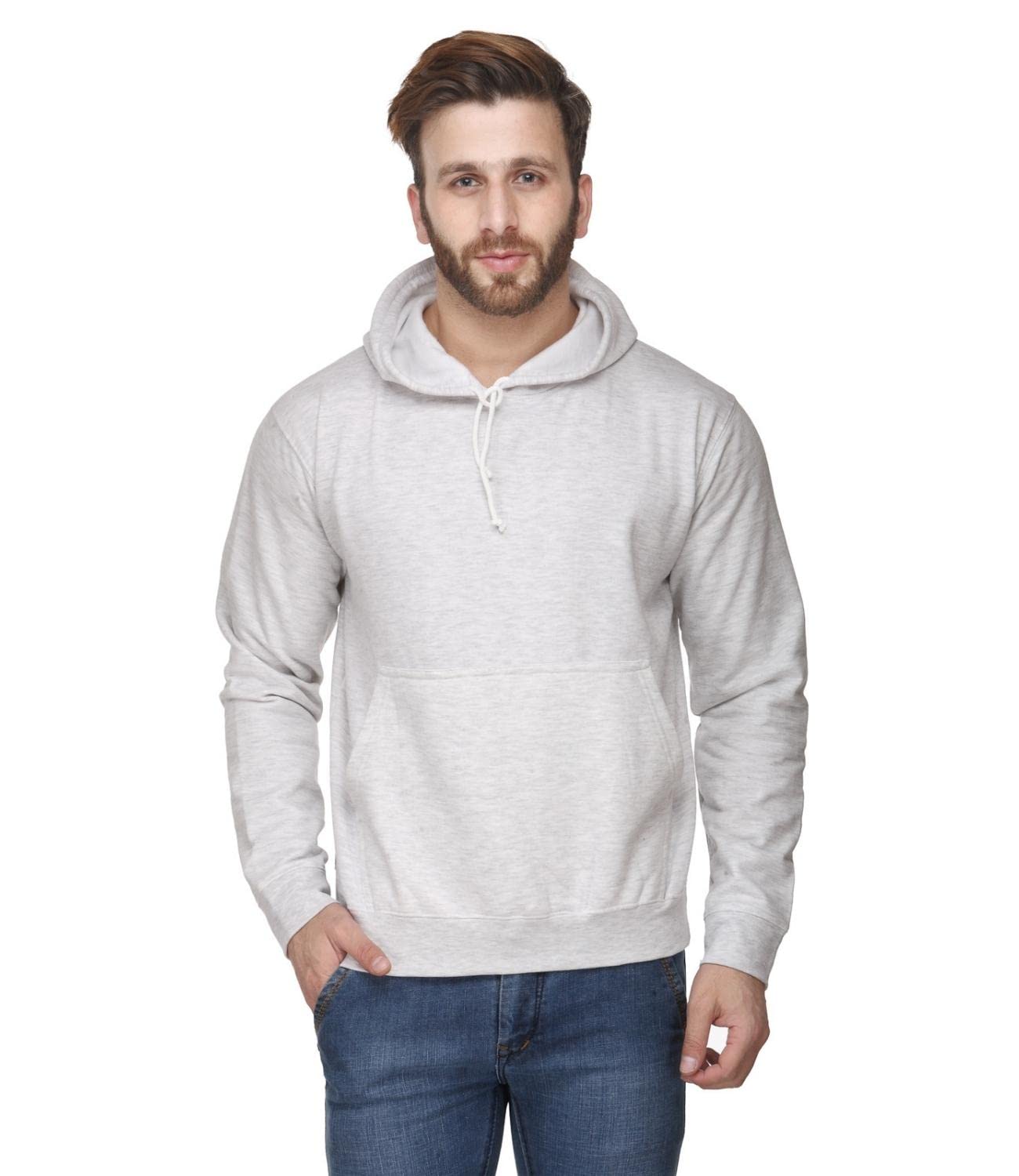 Scott International Men's Cotton Hooded Neck Sweatshirt (AW18_ssh5_XXL_Grey_2XL) AWG All Weather Gear Hoodies for Men