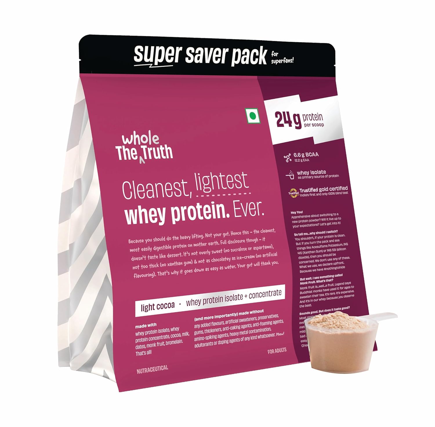 The Whole Truth Whey Protein Isolate+Concentrate | Light Cocoa 4 1TB SSD)