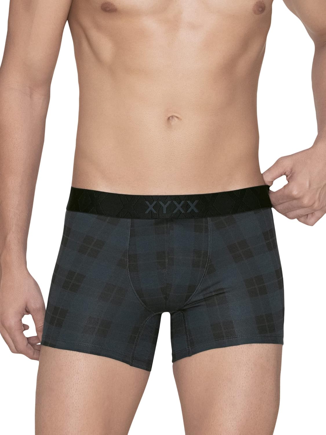 XYXX Men's Modal Slim Checkered Trunks Jockey Men’s Super Combed Cotton Briefs