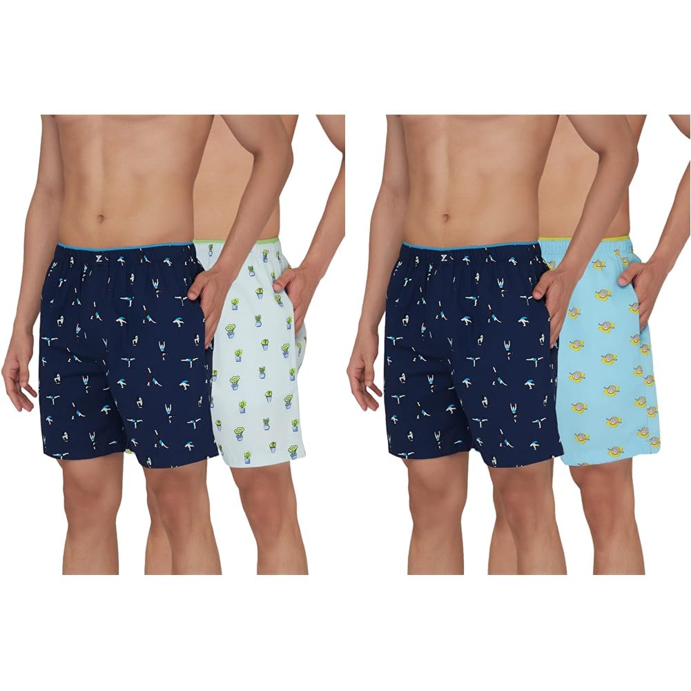 XYXX Men's Renew Super Combed Cotton Regular Fit Printed Boxer Jockey Men’s Super Combed Cotton Briefs